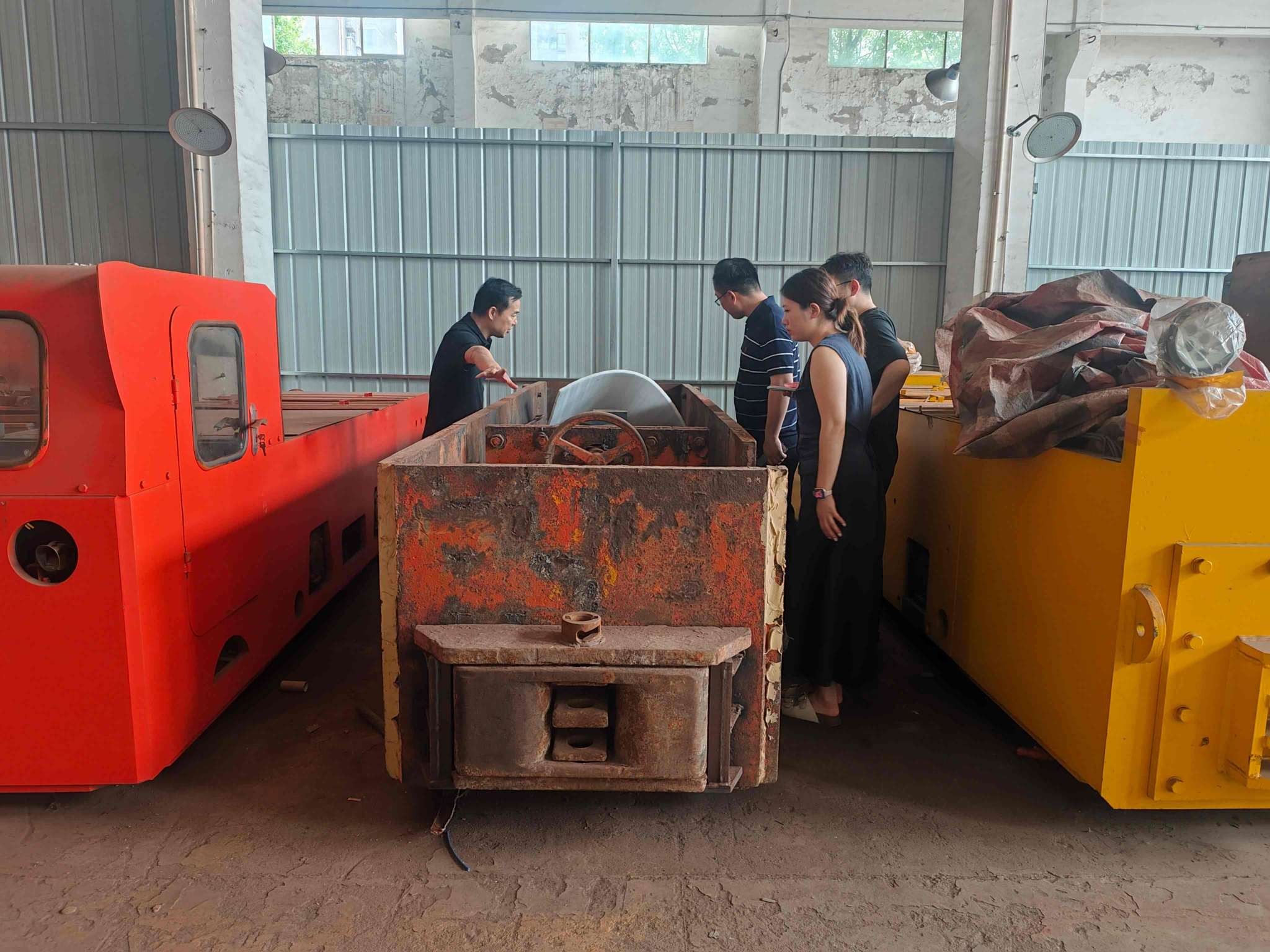 Old mining electric locomotive undergoes major overhaul.jpg